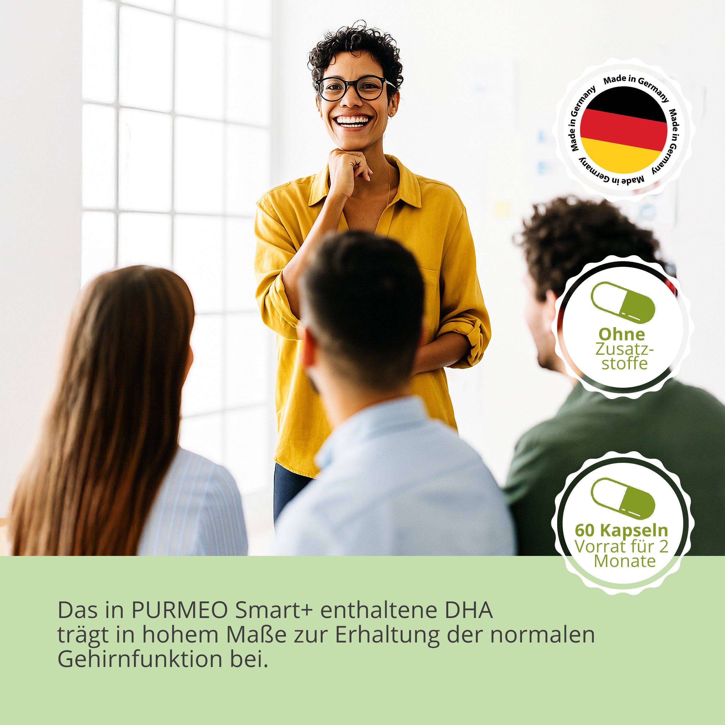 PURMEO Smart+ Olio di Alga DHA | Cervello e Cuore