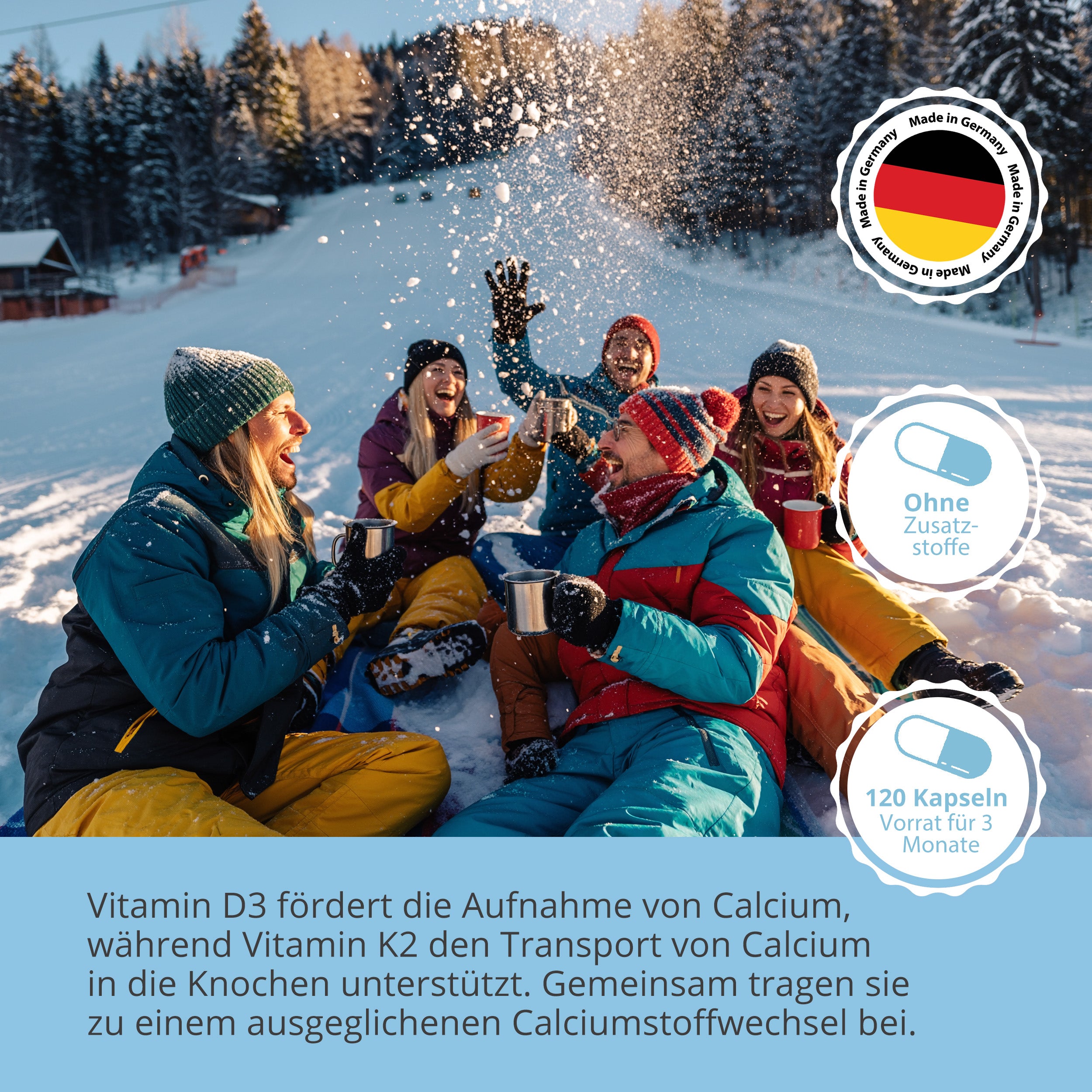 PURMEO Vitamine D3 + K2 | Soleil, os et articulations