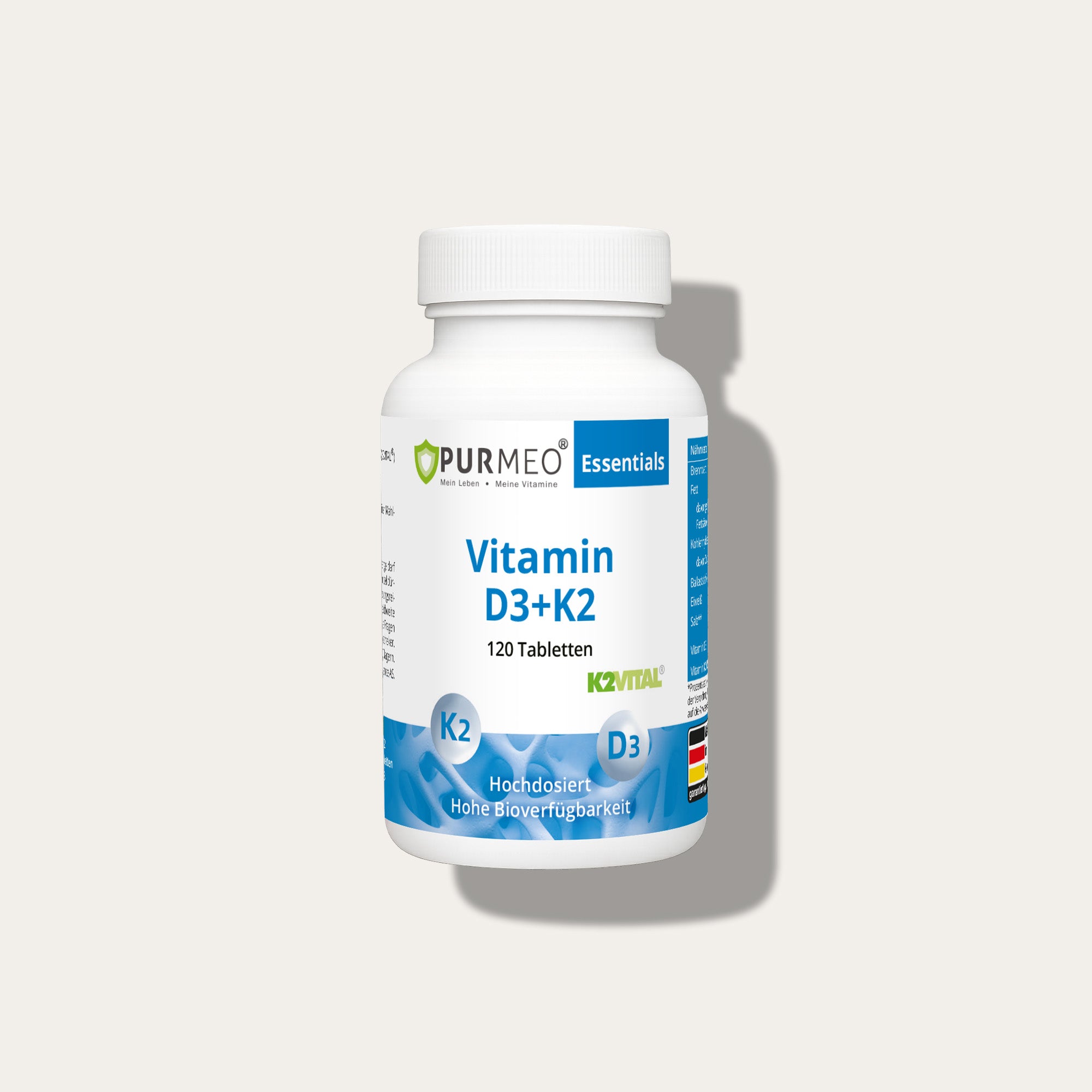 PURMEO Vitamin D3 + K2 | Sonne, Knochen und Gelenke
