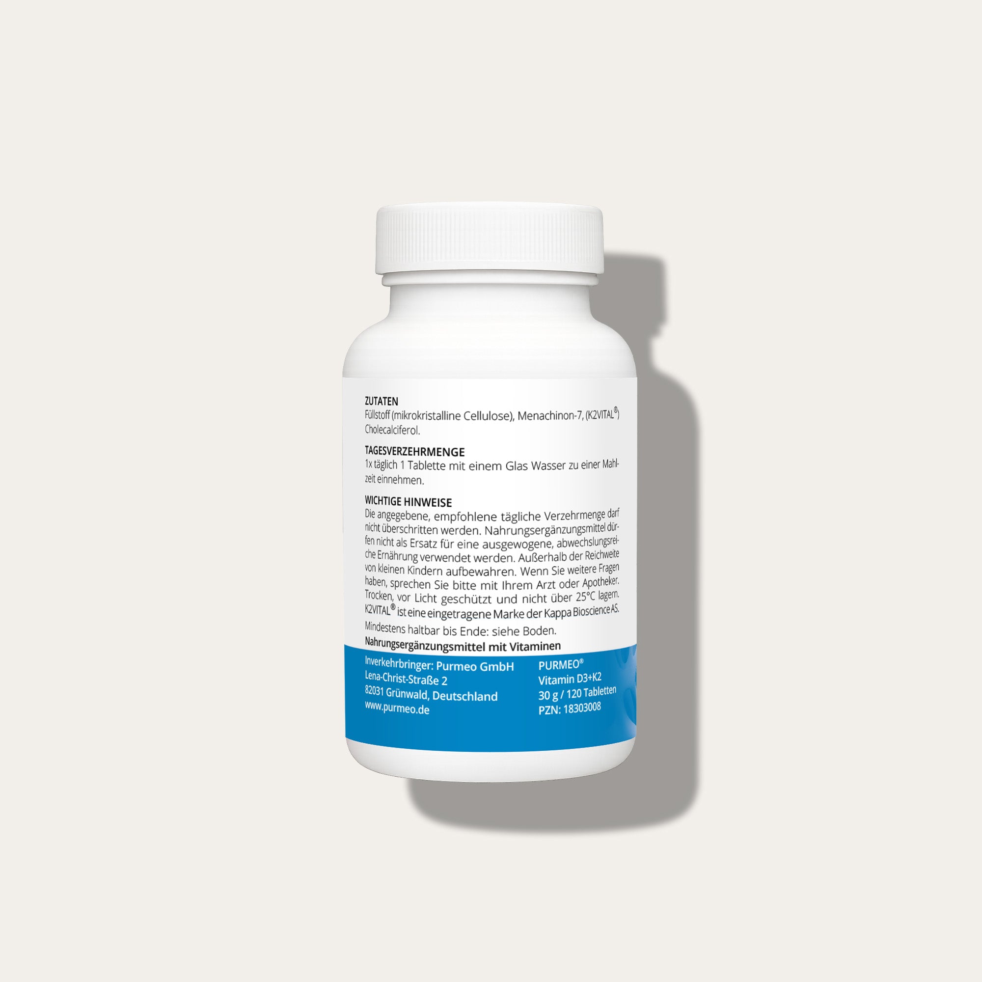 PURMEO Vitamin D3 + K2 | Sonne, Knochen und Gelenke