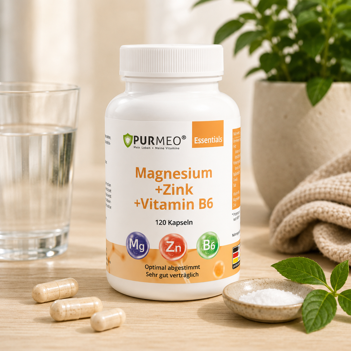 PURMEO Magnésium+Zinc+Vitamine B6