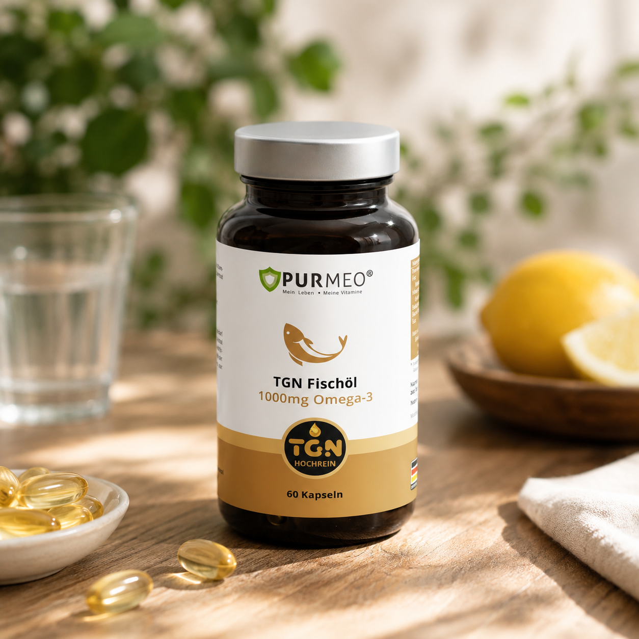 PURMEO TGN Fischöl | 1000 mg Omega-3