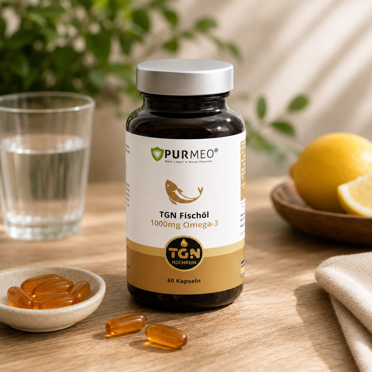 PURMEO TGN Fischöl | 1000 mg Omega-3
