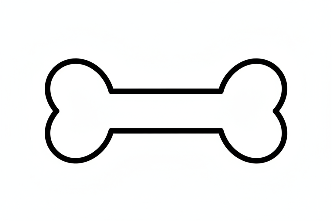 bone icon black and white outline