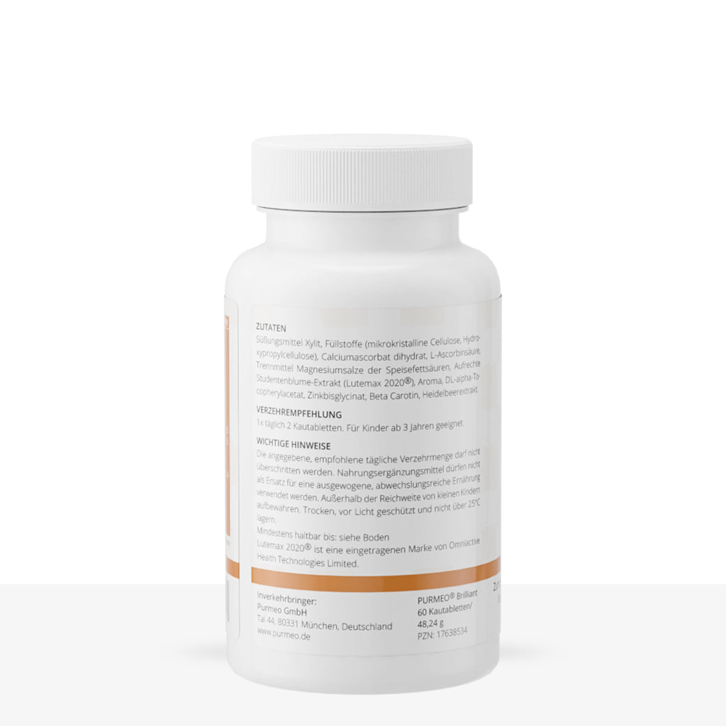 PURMEO Brilliant | Lutein von Lutemax und Heidelbeerextrakt