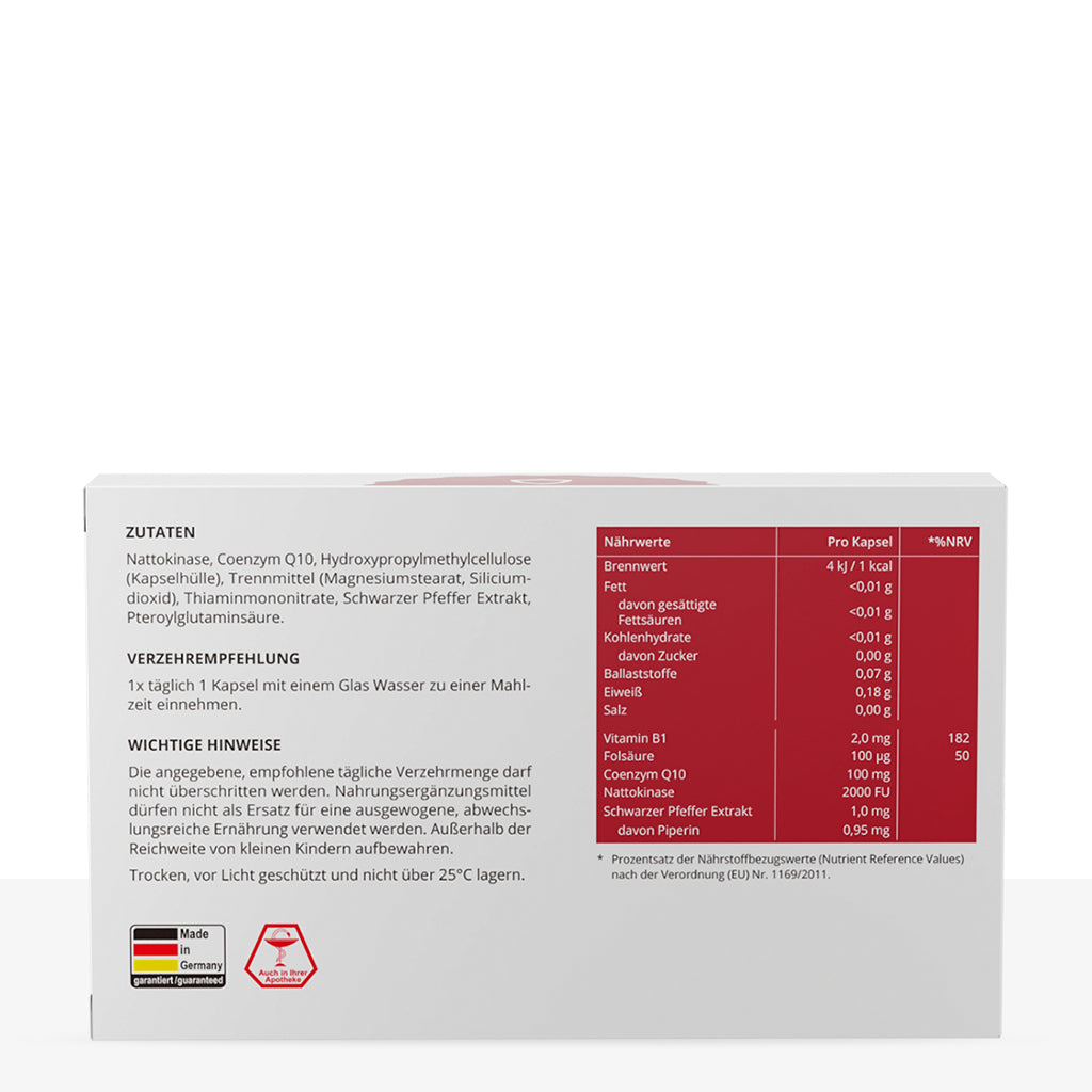 PURMEO Cardio Forte | Nattokinase, Piperin und Coenzym Q10
