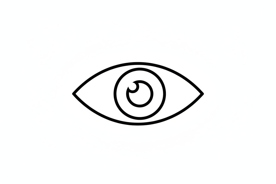 eye icon black and white outline