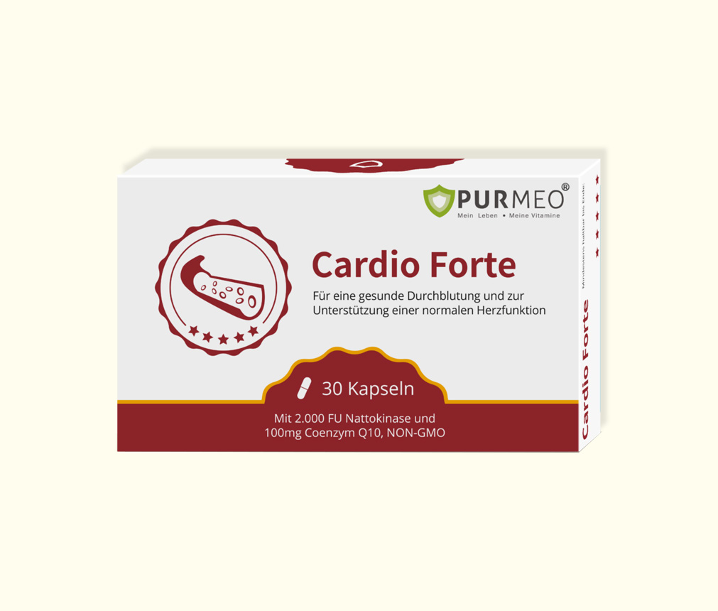 Papierpackung mit Cardio Forte-Tabletten